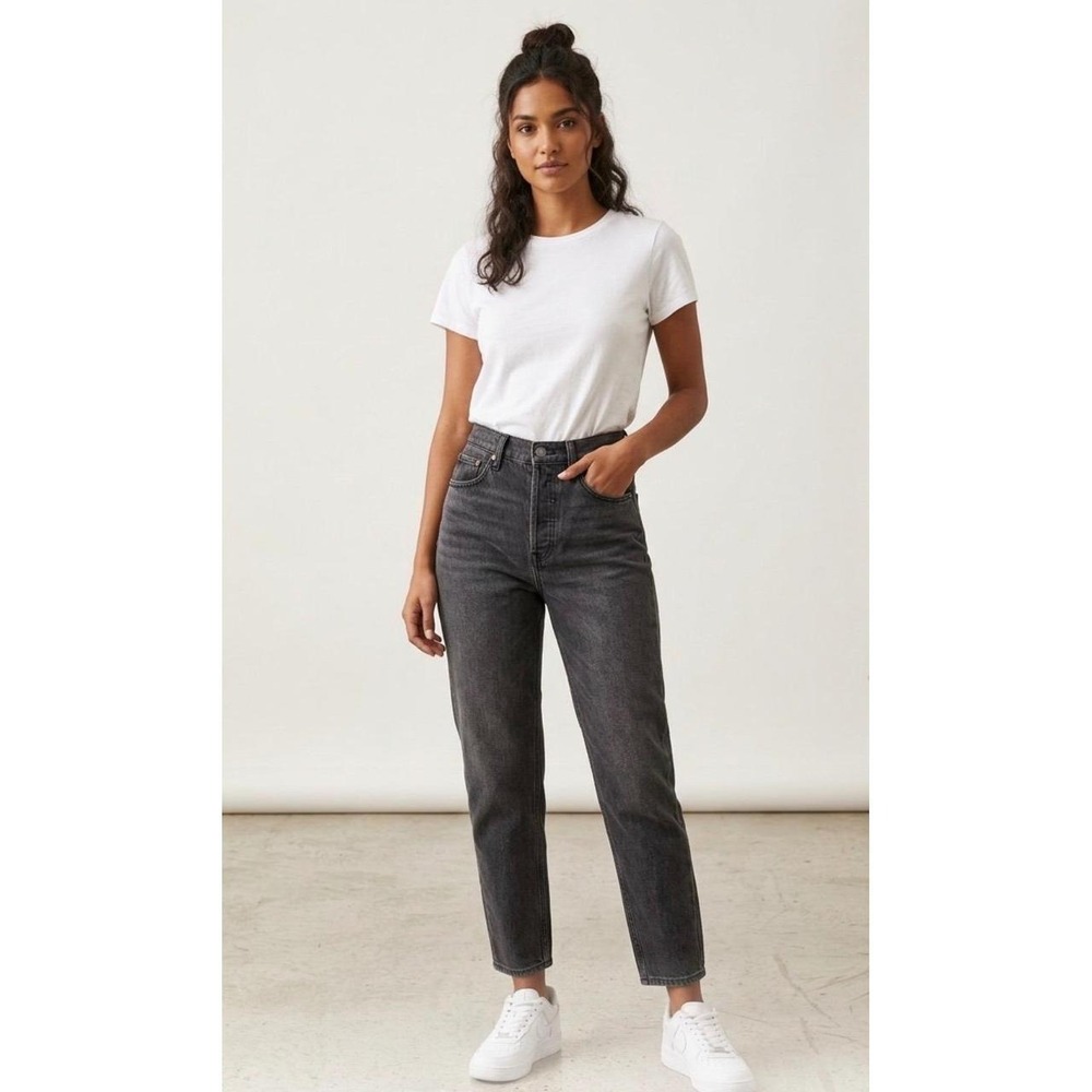 PacSun Ultra High Rise Slim Jeans Washed Black Size 27 Tapered Leg Denim